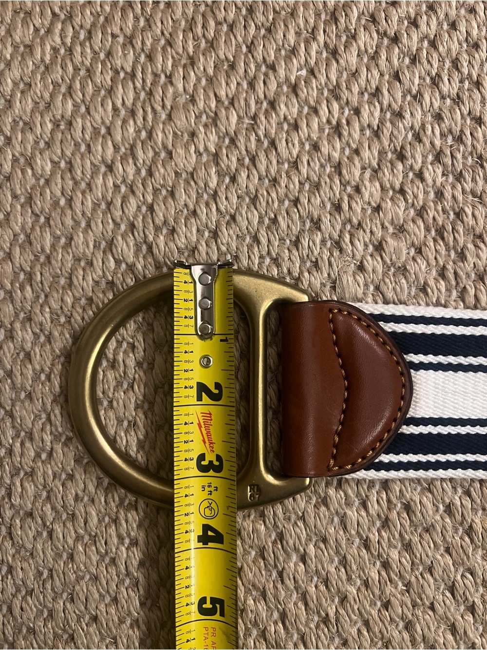 Vintage Ralph Lauren RL67 Equestrian Vachetta D-Ring Brass Buckle, Brown Leather - Picture 7 of 9